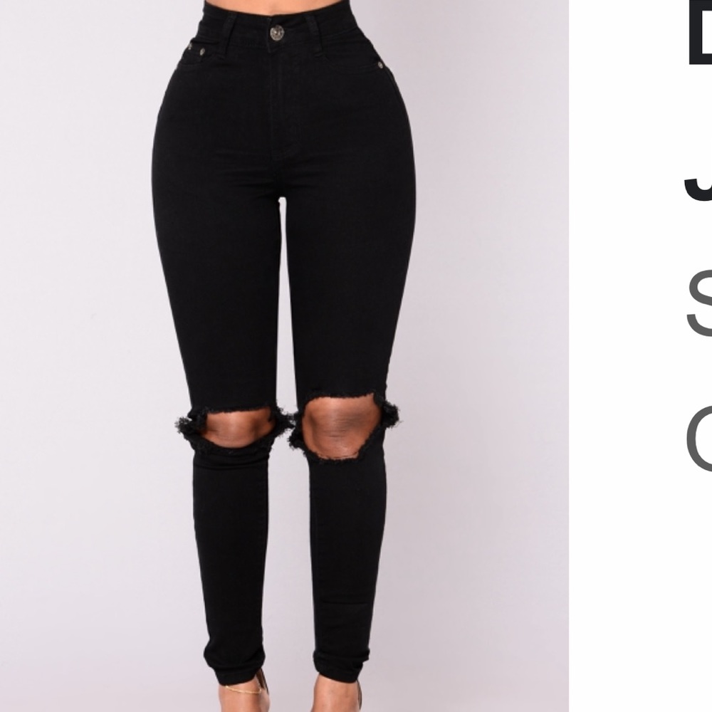 Fashion Nova High Rise Black jeans NWT